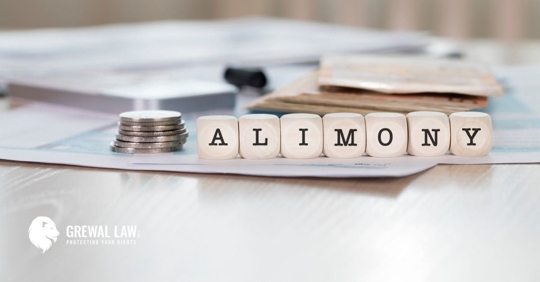 Blocks of letters that spell out the words "ALIMONY"